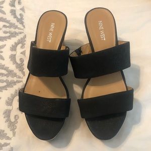 Nine West Black Wedges